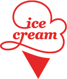 ice cream logo red